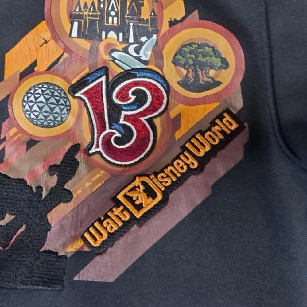 Walt Disney World 13 Jacket Black with Red‎ Trim Size Medium - Picture 2 of 5